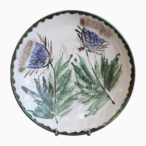 Große Französische Vintage Dekorative Schale von Albert Thiry, 1970er