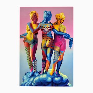 Béni, Las tres gracias, 2024, Pintura al óleo