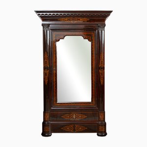 Antique Smith Neapolitan Mahogany Feather Cabinet, 1800s