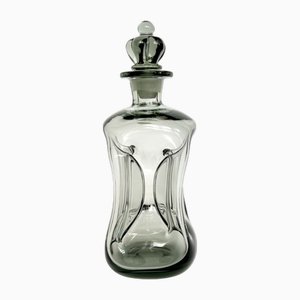 Bottiglia Kluk Kluk in vetro di Jakob E. Bang per Holmegaard, Danimarca, anni '40