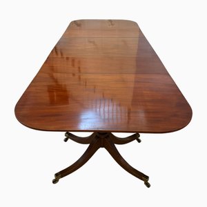 Regency 16/18 Seater Figured Mahogany 3 Pilar Dining Table, 1830