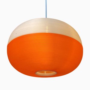 Space Age Orange and White Ceiling Light by Yahsa Heifetz for Rotaflex, France, 1950s
