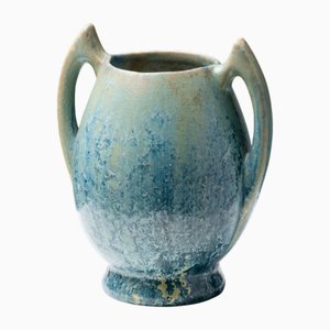 Art Deco Amphorenvase aus glasiertem Steingut, 1940er