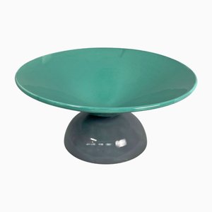 Centro de mesa italiano moderno redondo de cerámica esmaltada de Baldelli, años 90