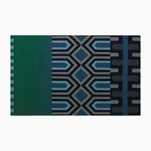 Tapis Kilim Ndebele Verde par Sandra Figuerola