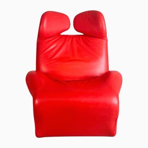 Wink Chair Armlehnstuhl in Rot von Toshiyuki Kita für Cassina