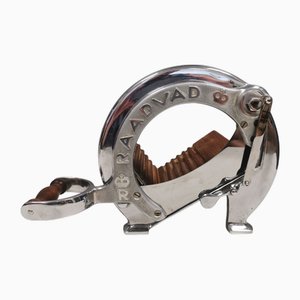 Danish Bread Cutter in Chrome and Mahogany from Raadvad, 1960s