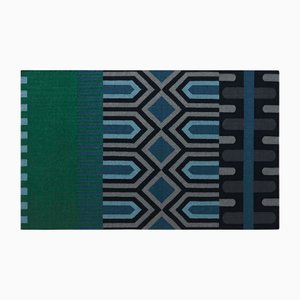 Tapis Kilim Ndebele Verde par Sandra Figuerola