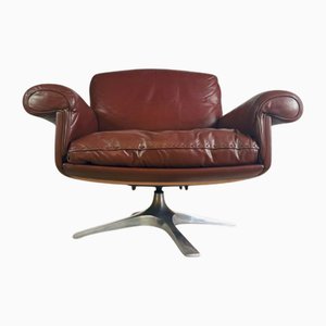 Butacas DS 31 Mid-Century de cuero marrón de de Sede