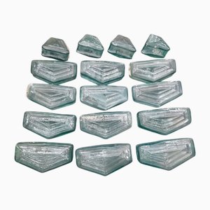Falconnier Glass Blocks Series 9 by Gustave Falconnier, 1920s, Set of 16