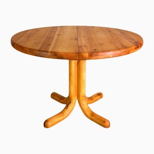 Mesa de comedor extensible Mid-Century de pino de Rainer Daumiller