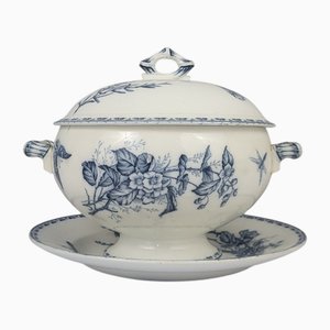 Sarreguemines Earthenware Soup Tureen, 1890s