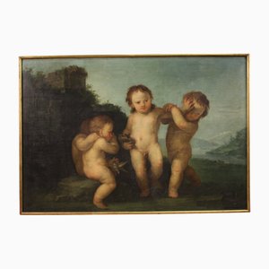 Italian Artist, Cherubs' Game, 1760, Oil on Canvas