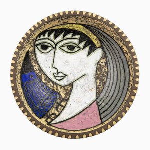 Große Schale aus Steingut von Mari Simmulson, 1960er