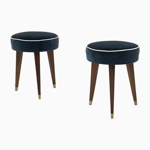 Gio Ponti zugeschriebene Poufs, 1950er, 2er Set