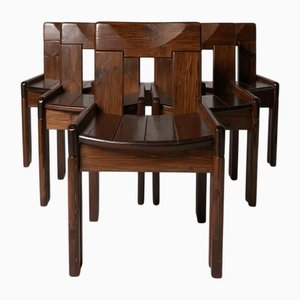 Sedie brutaliste di Silvio Coppola, Fratelli Montina per Roche Bobois, set di 6