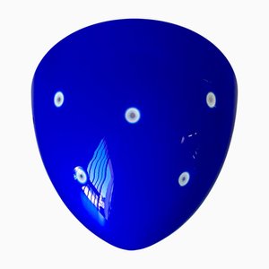 Lampada da parete in vetro di Murano con occhi azzurri, 1996