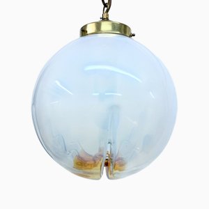 Mid-Century Modern Italian Glass Ball Pendant Lamp, 1960s