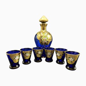 Murano Liquor Set with Bottle, Set of 7