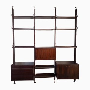 Italienisches Wand Bücherregal von Industria Mobili Barovero, 1960er