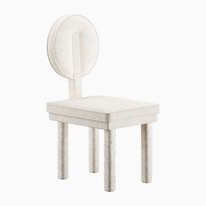 Giggi Stuhl aus weißem Bouclé von Hommés Studio