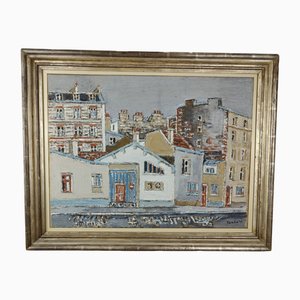 Orfeo Tamburi, City Landscapes, Paris, 1970, Watercolor & Oil Painting, Set of 2