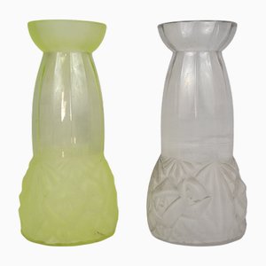 Vintage Bulb Vases, 1920s, Set of 2