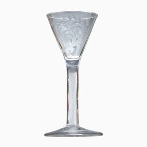 Copa de vino georgiana con múltiples espirales, C1750