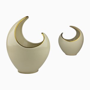 Vintage Vases by Edelstein Porzellan, 1950s, Set of 2