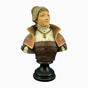 19th Century Terracotta Bust of Anne Boleyn from Goldscheider, Austria