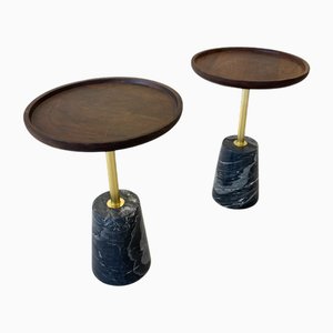 Beistelltische aus Alabaster & Mangoholz von Soho Home, 2er Set