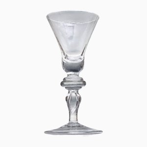 Georgian Annulated Knop Baluster Wine Glass, 1730