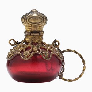 Bouteille de Parfum Antique en Verre, France, 1880