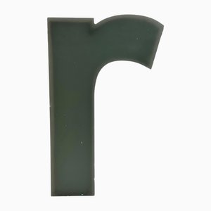 Lettre R Vintage Illuminée Grise, 1970s