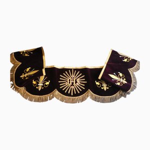 Textile Religieux Antique avec Broderies et Perles, 1800s