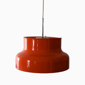 Rote Hängelampe von Anders Pehrson für Ateljé Lyktan, 1960er