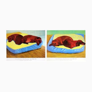 David Hockney, Dog 38 e Dog 43, carta, set di 2