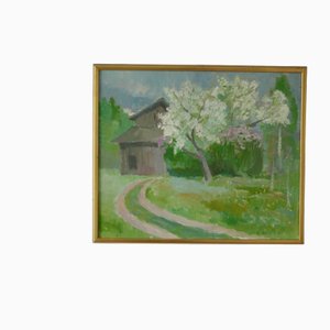 Martin Norén, Spring Day, 1960s, Oil on Canvas, Framed