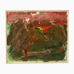 Kulo Green, Abstract Composition, 1960s, Oil on Panel