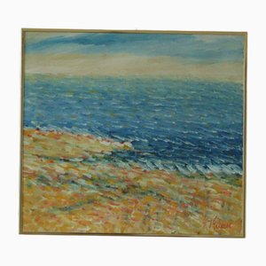 Gunnar Ingemar Erixon, Coastal Landscape, 1992, Oil on Canvas, Framed