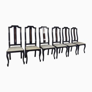 Vintage Chairs by Tommaso Barbi, 1970s, Set of 6