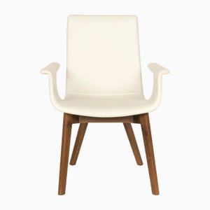 D27 Leather Chairs in Cream from Hülsta, Set of 4