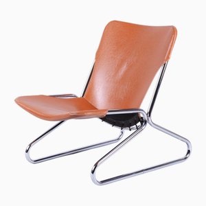 German Bauhaus Armchair in Leather by Lusch and Co West, 1970s