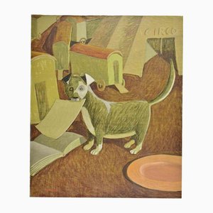 Alberto Gallerati, Le Petit Chien Sage, Huile sur Toile, 1970s