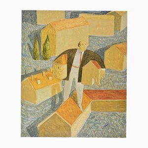 Alberto Gallerati, The Host, óleo sobre lienzo, años 70