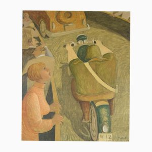 Alberto Gallerati, To the Front, Oil on Canvas, 1970s