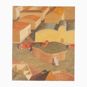 Alberto Gallerati, Little Apocalypse, Öl auf Leinwand, 1970er