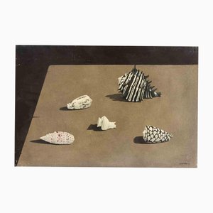 Gino Guida, conchas, pintura al óleo, años 80
