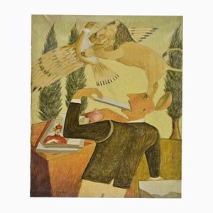 Alberto Gallerati, By Human Tendency, Oil on Canvas, 1970s
