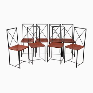 Moka Style Chairs by Asnago and Vender for Flexform, 1985, Set of 8